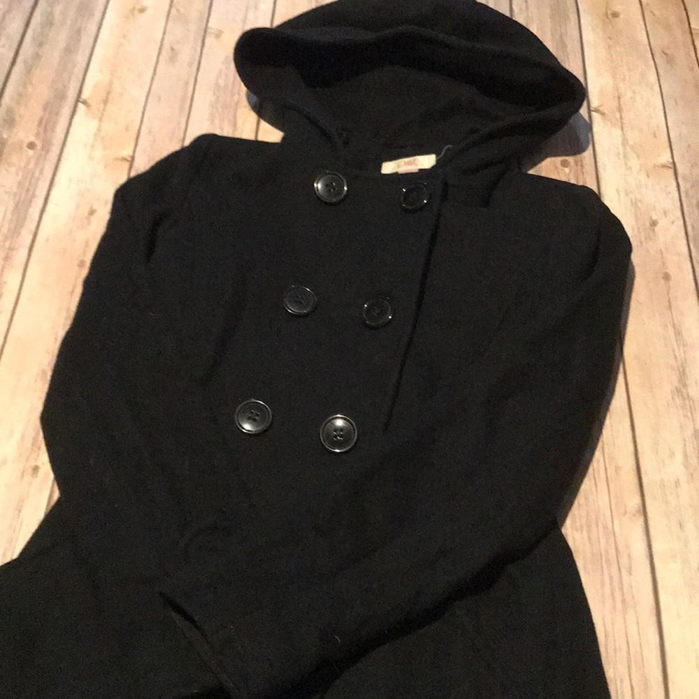 JLo hooded peacoat